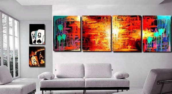Abstract Painting Hangings - Bellevue, WA